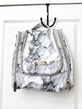 Bagsmart Xlarge Travel  Hanging Toiletry Cosemtic Bag - Marble Print